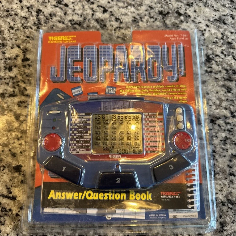 Vintage 1995 Jeopardy Tiger Electronics Handheld Electronic LCD Game Preowned‎